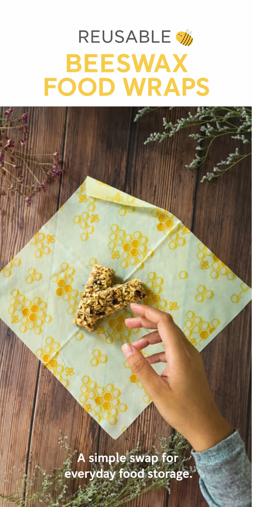 Reusable beeswax food wraps product introduction