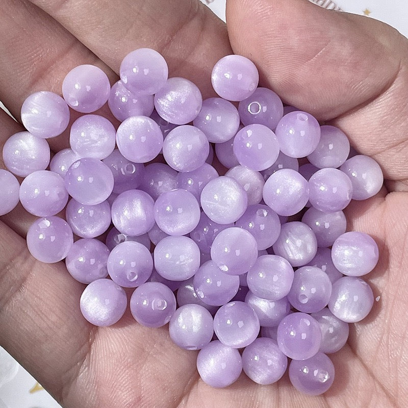 Cat Eye Resin Beads 50pcs | 5 Sizes 6-16mm – 20 Colors DIY Bracelet Jewelry Making