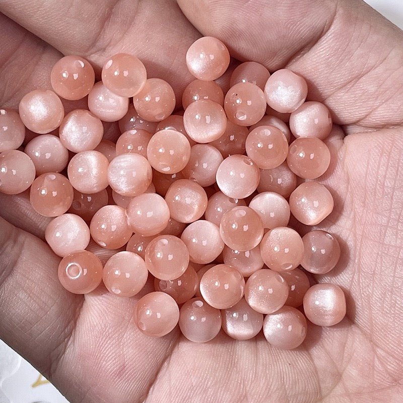 Cat Eye Resin Beads 50pcs | 5 Sizes 6-16mm – 20 Colors DIY Bracelet Jewelry Making