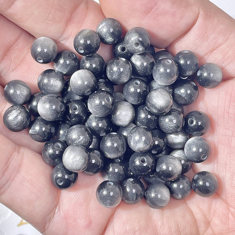 Cat Eye Resin Beads 50pcs | 5 Sizes 6-16mm – 20 Colors DIY Bracelet Jewelry Making