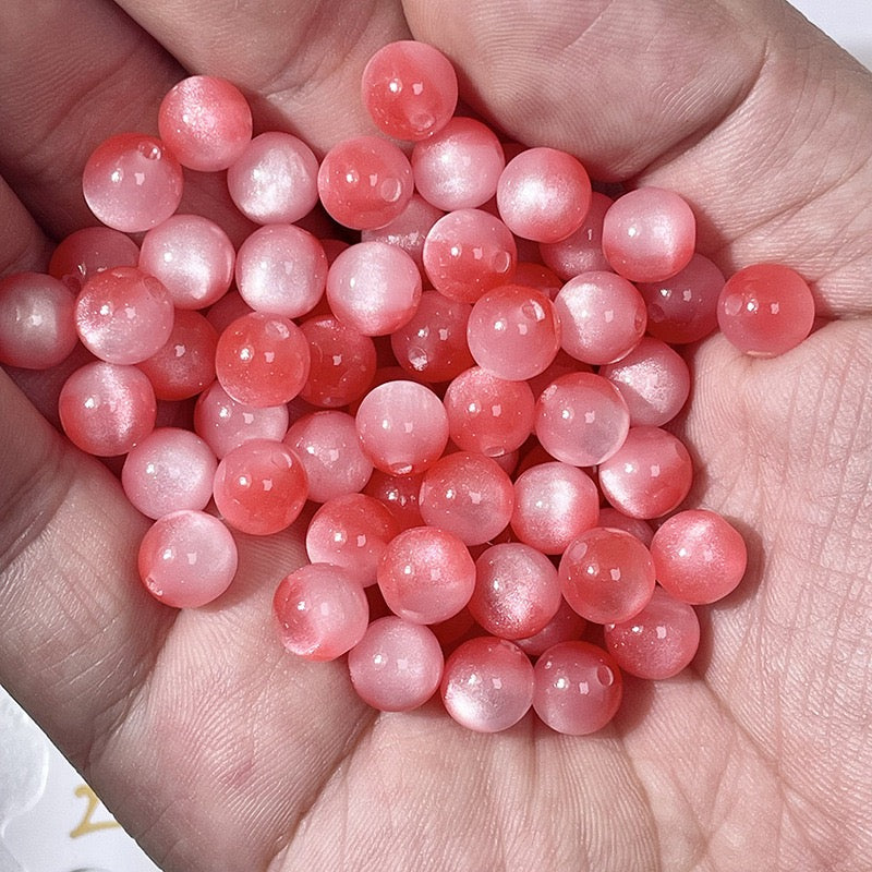 Cat Eye Resin Beads 50pcs | 5 Sizes 6-16mm – 20 Colors DIY Bracelet Jewelry Making