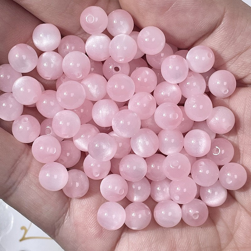 Cat Eye Resin Beads 50pcs | 5 Sizes 6-16mm – 20 Colors DIY Bracelet Jewelry Making
