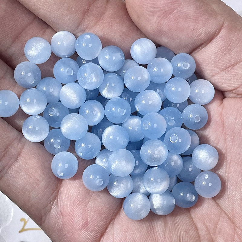 Cat Eye Resin Beads 50pcs | 5 Sizes 6-16mm – 20 Colors DIY Bracelet Jewelry Making