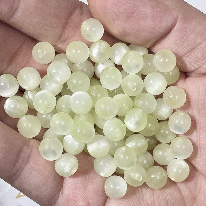 Cat Eye Resin Beads 50pcs | 5 Sizes 6-16mm – 20 Colors DIY Bracelet Jewelry Making
