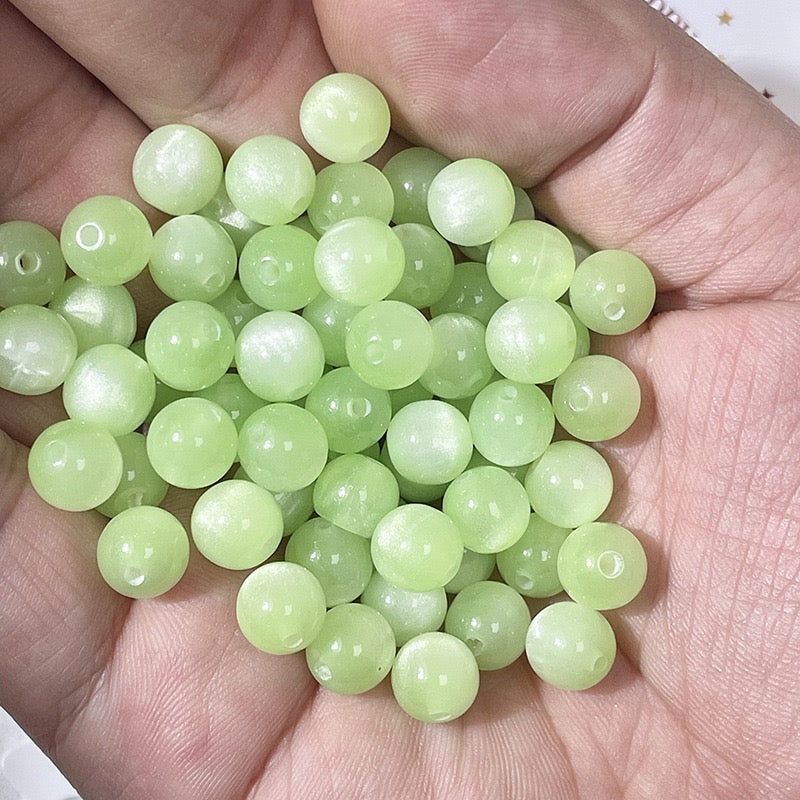 Cat Eye Resin Beads 50pcs | 5 Sizes 6-16mm – 20 Colors DIY Bracelet Jewelry Making