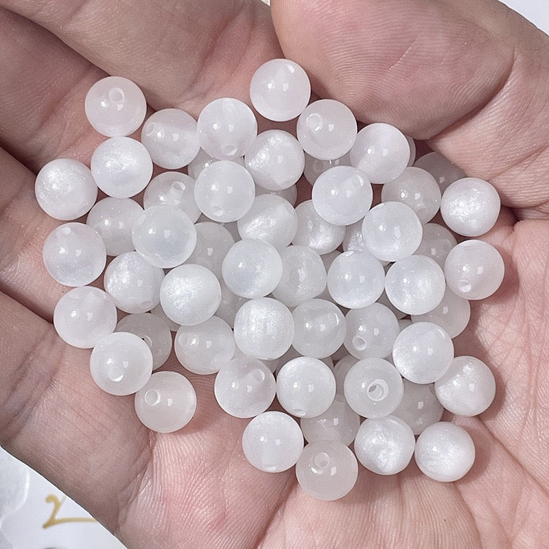 Cat Eye Resin Beads 50pcs | 5 Sizes 6-16mm – 20 Colors DIY Bracelet Jewelry Making