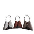 Tassel Triangle Ramie Shoulder Bag design options shown in Xiabu ramie textile