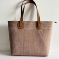 Minimal Natural Ramie Commuter Tote in Xiabu ramie textile