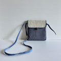 Blue Firework Embroidered Ramie Phone Bag in Xiabu ramie textile
