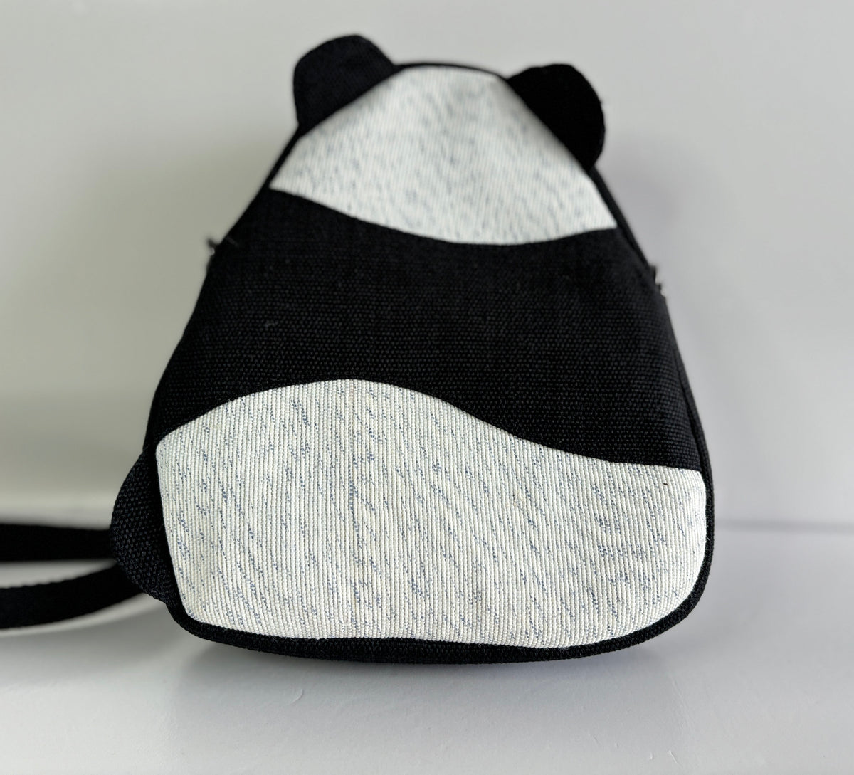 Panda Ramie Crossbody Bag in Xiabu ramie textile