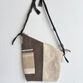 Colorblock Ramie Shoulder Bag in Xiabu ramie textile