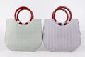Round-Handle Ramie U-Shaped Tote design options shown in Xiabu ramie textile