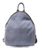 Minimal Soft Blue Ramie Mini Backpack design options shown in Xiabu ramie textile