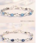 Sterling Silver Blue Gemstone Bracelet